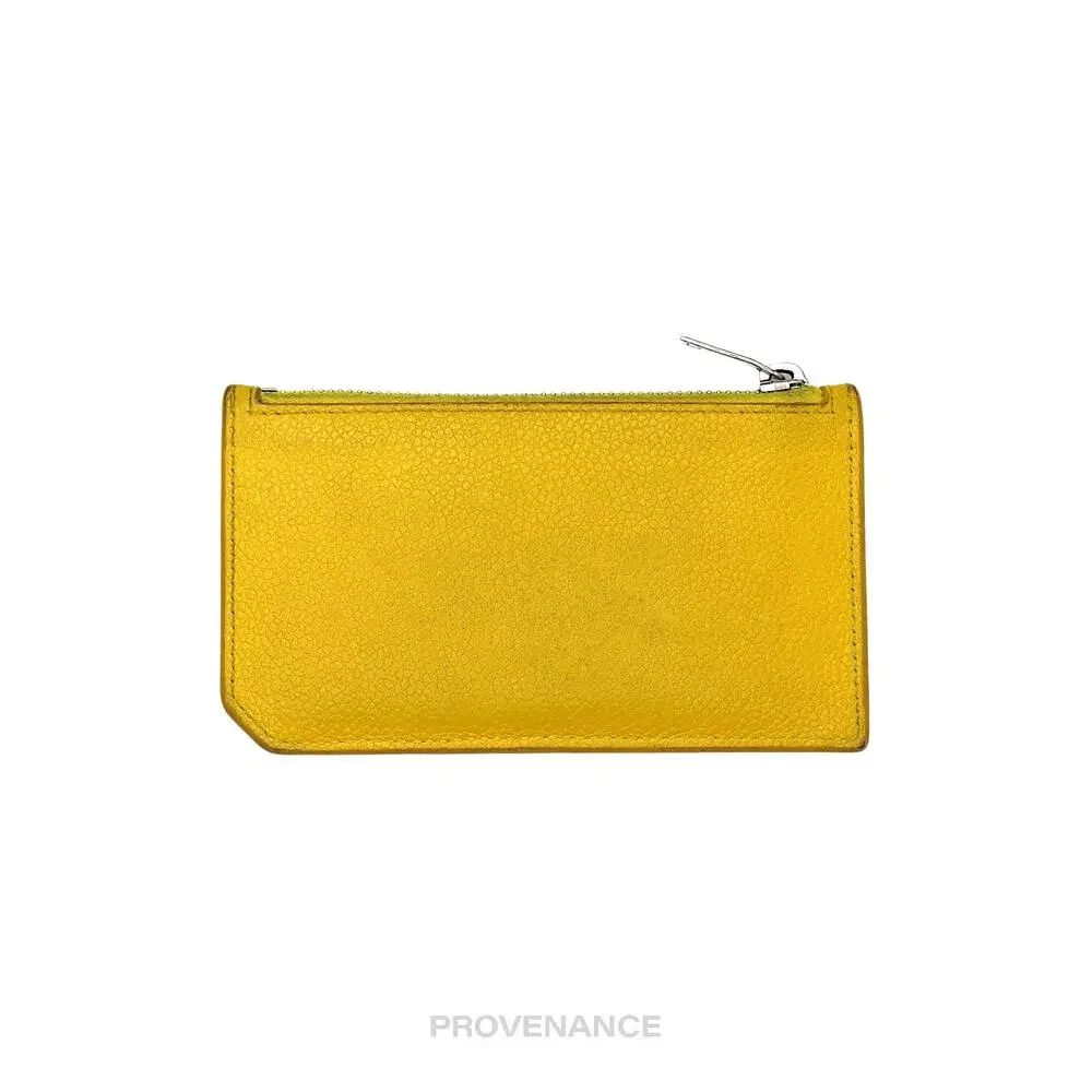 🔴 Saint Laurent Paris SLP Fragment Zip Card Wallet - Yellow - Picture 2 of 9
